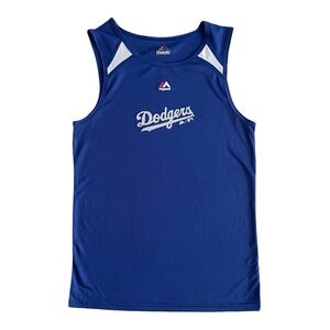 Majestic Los Angeles Dodgers Cool Base Blue Tank Top Kid's Size M (10/12)